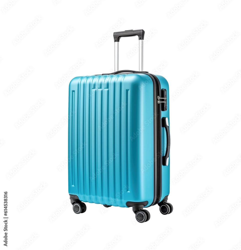 Blue suitcase isolated on the transparent background Blue suitcase isolated on the transparent background