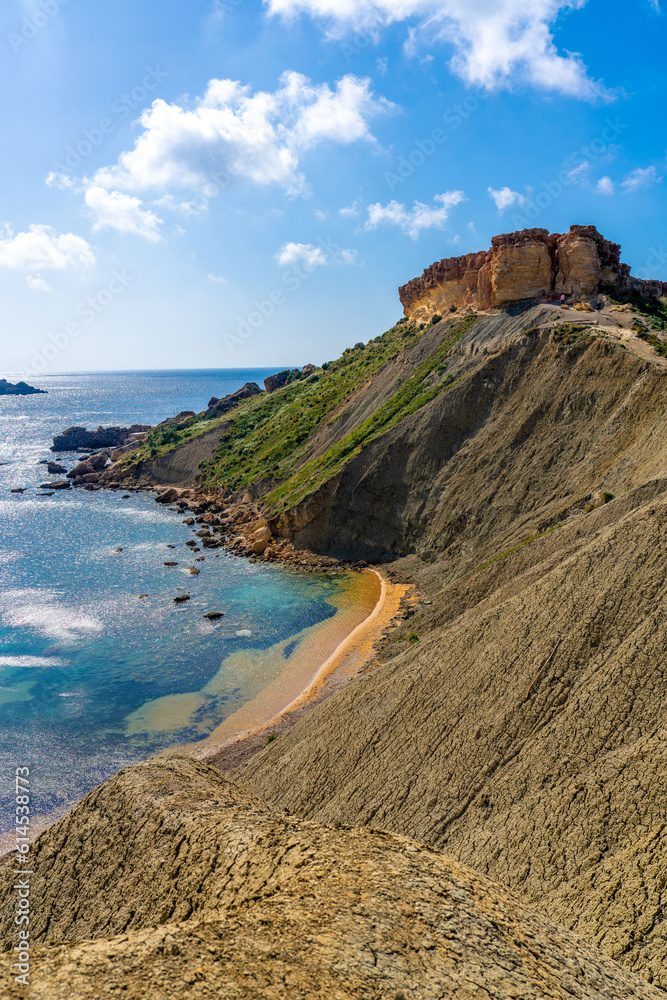 Malta  Island, situated on the North West coast, the Ir Qarraba Bay and Peninsula .
