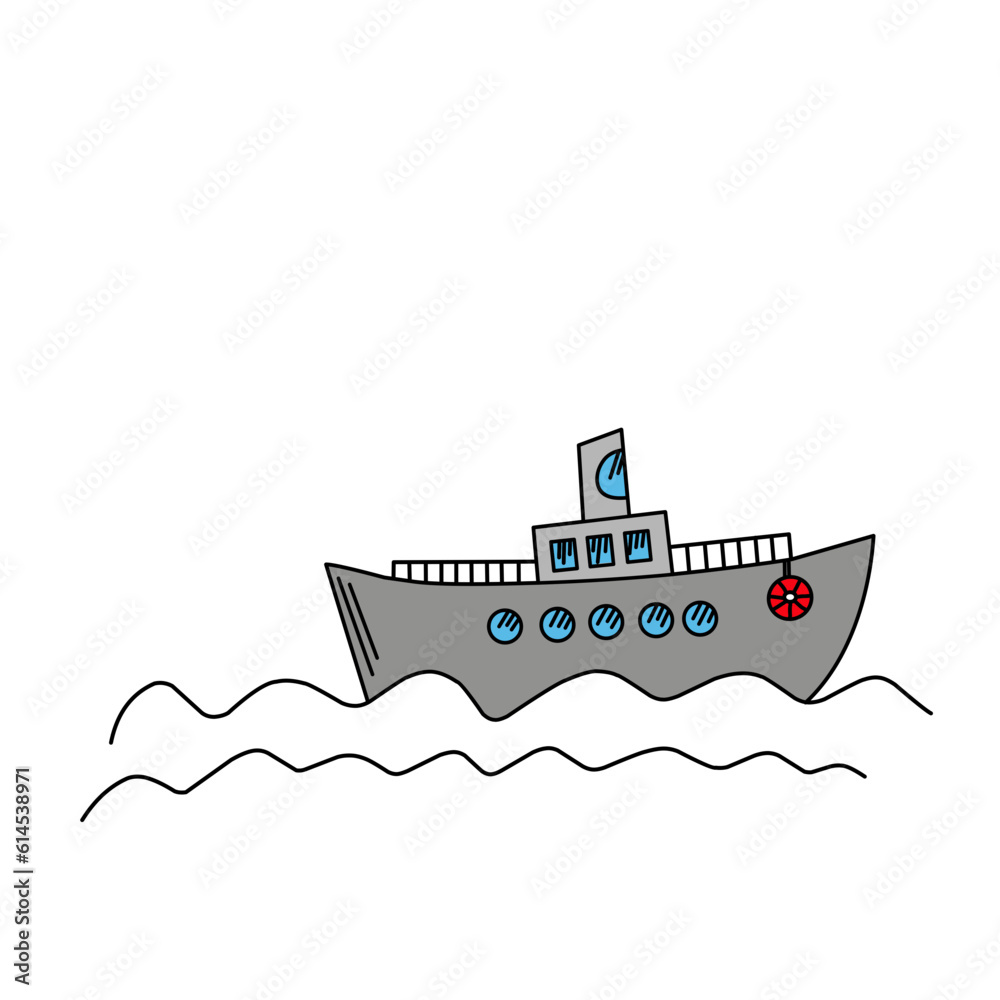 Obraz premium Boat Ship Logo Icon Design Vector Illustration
