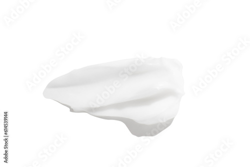 Fototapeta A smear of white cream on a blank background. PNG