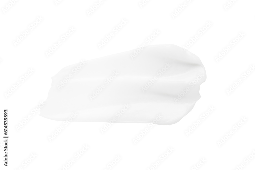 A smear of white cream on a white background.7 A smear of white cream on a white background.7