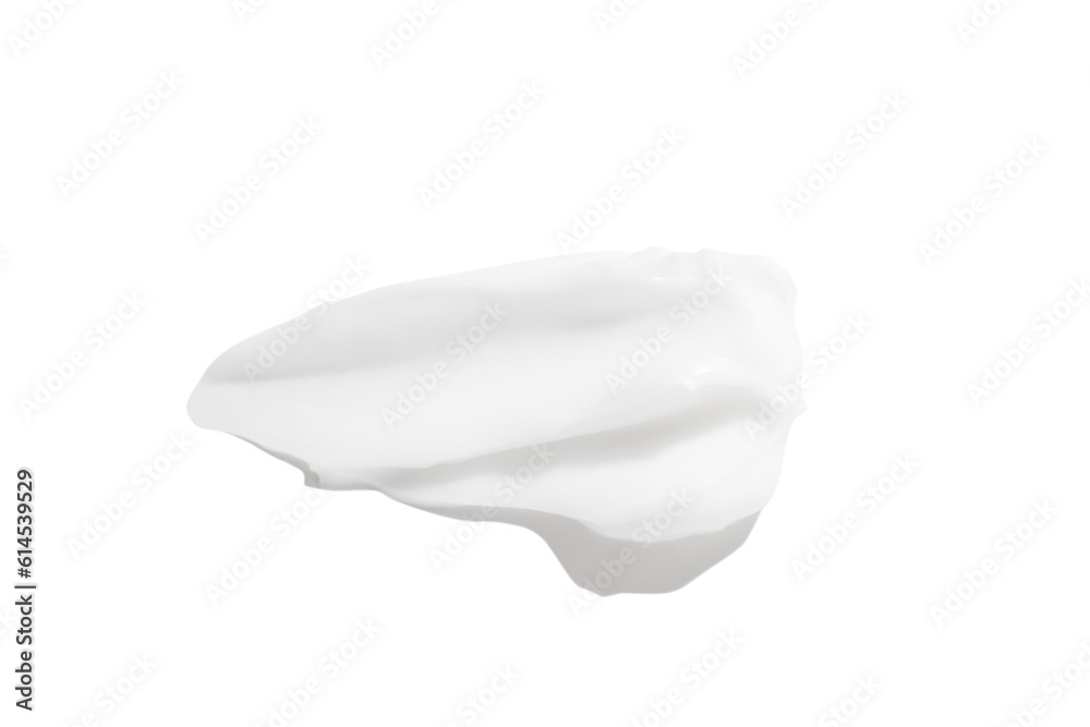 A smear of white cream on a white background.7 A smear of white cream on a white background.7