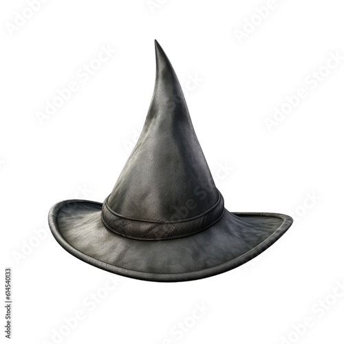 Billede på lærred witchs hat isolated on a transparent background, generative ai
