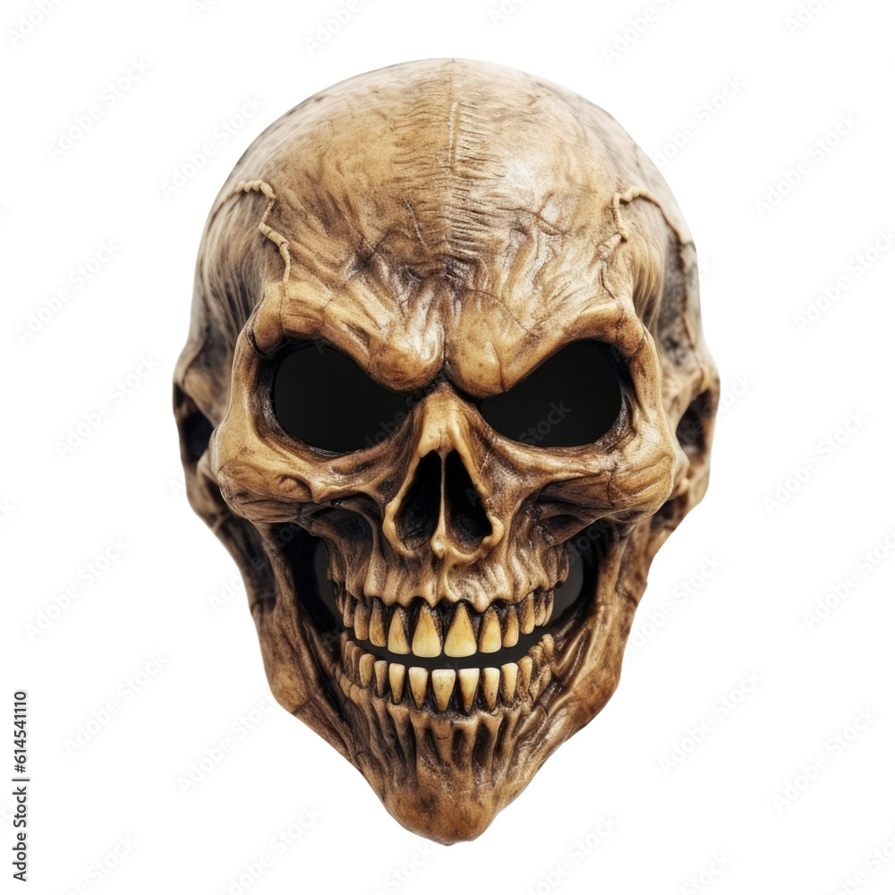 Obraz premium creepy mask isolated on a transparent background, generative ai