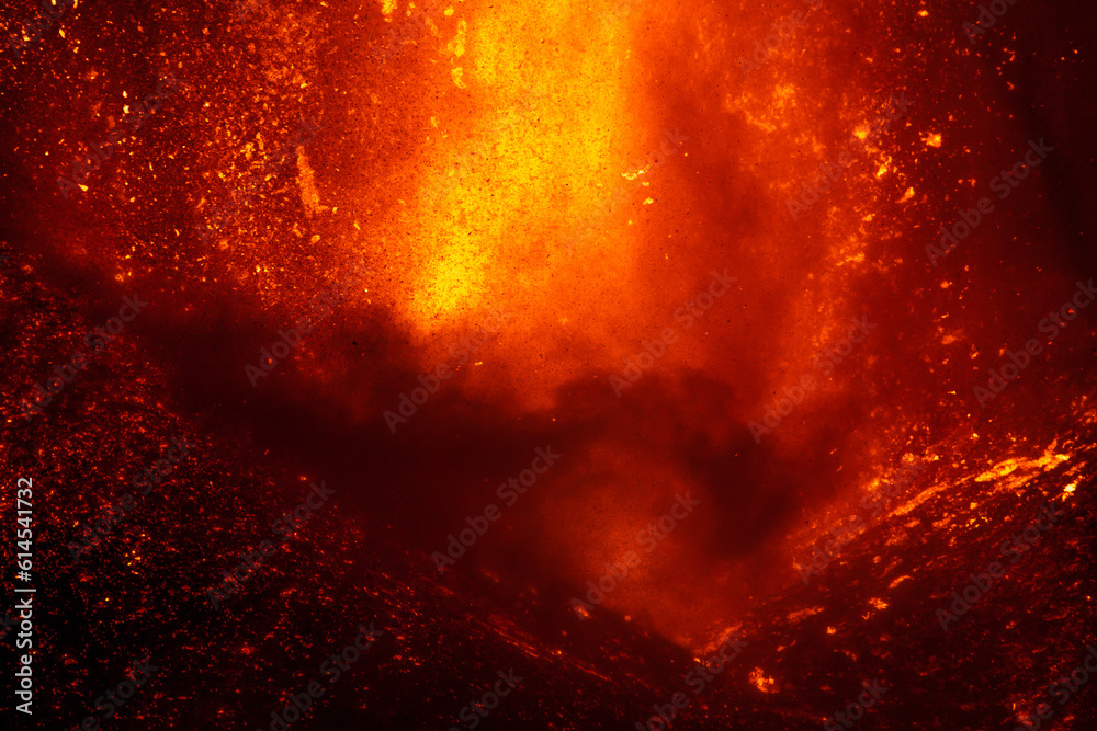 eruption of the volcano on the island of La Palma - obrazy, fototapety, plakaty 