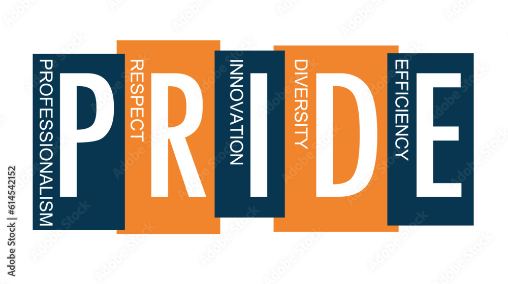 PRIDE Acronym for Professionalism, Respect, Innovation, Diversity