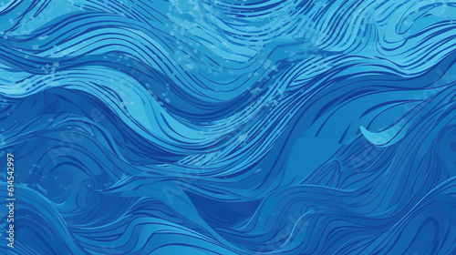 a modern inspired artwork of an aerial view of the ocean, ai generated image