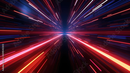 fast as the light wallpaper, neon lgiht lines, ai generated image