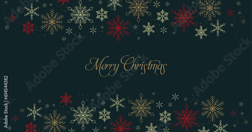 beautiful christmas balls banner with text space