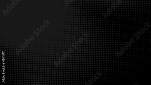 Abstract dots halftone black gray color pattern gradient texture background. © Papapig