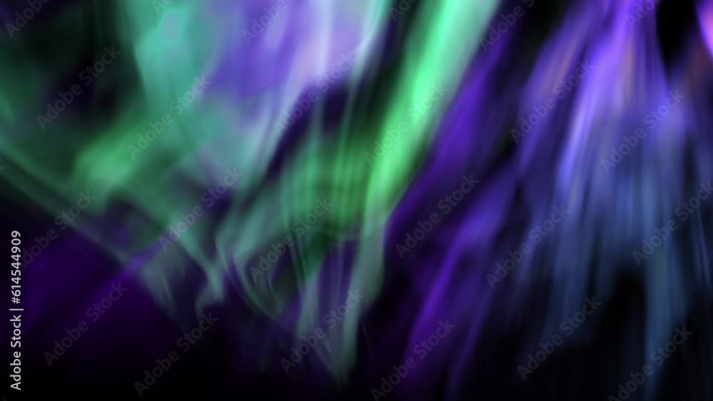 Aurora Radiance Animation Green and Purple Loop