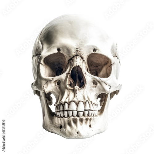 skull isolated on a transparent background, generative ai photo
