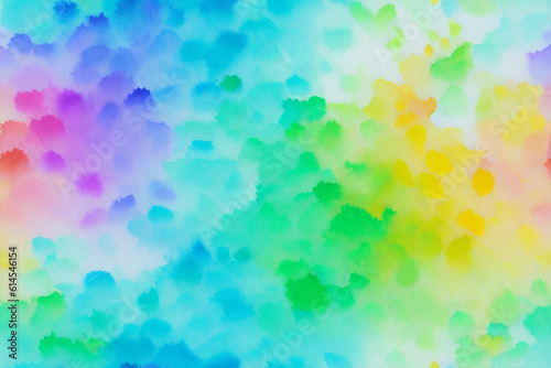 Beautiful seamless texture of multi colored background. Seamless abstract watercolor spots. Generative AI