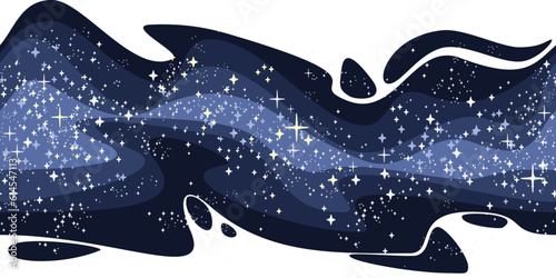 Space with stars vector background. Universe space infinity and starlight illustration.   Infinite space.