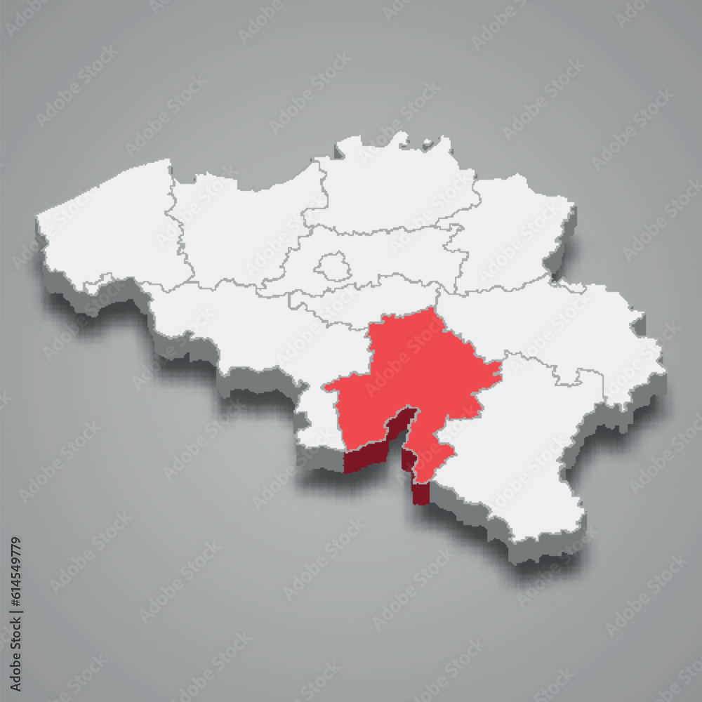 Namur state location within Belgium 3d map Namur state location within Belgium 3d map