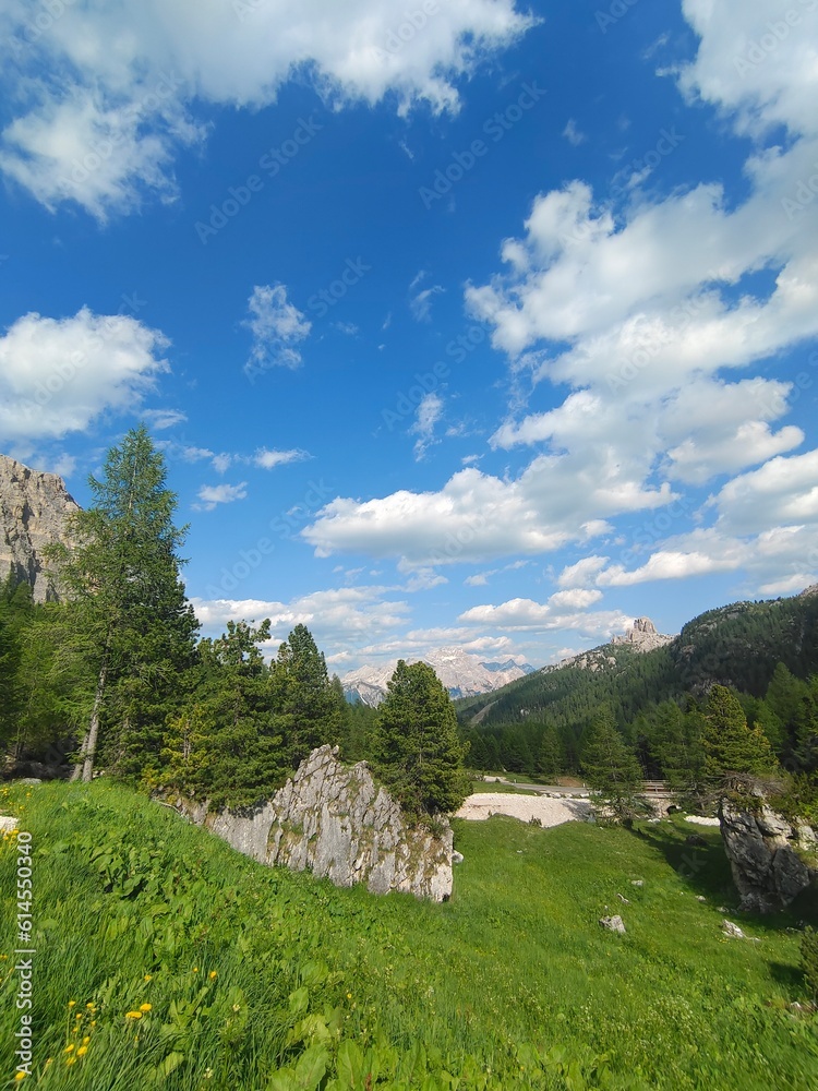 mountain landscape with blue sky