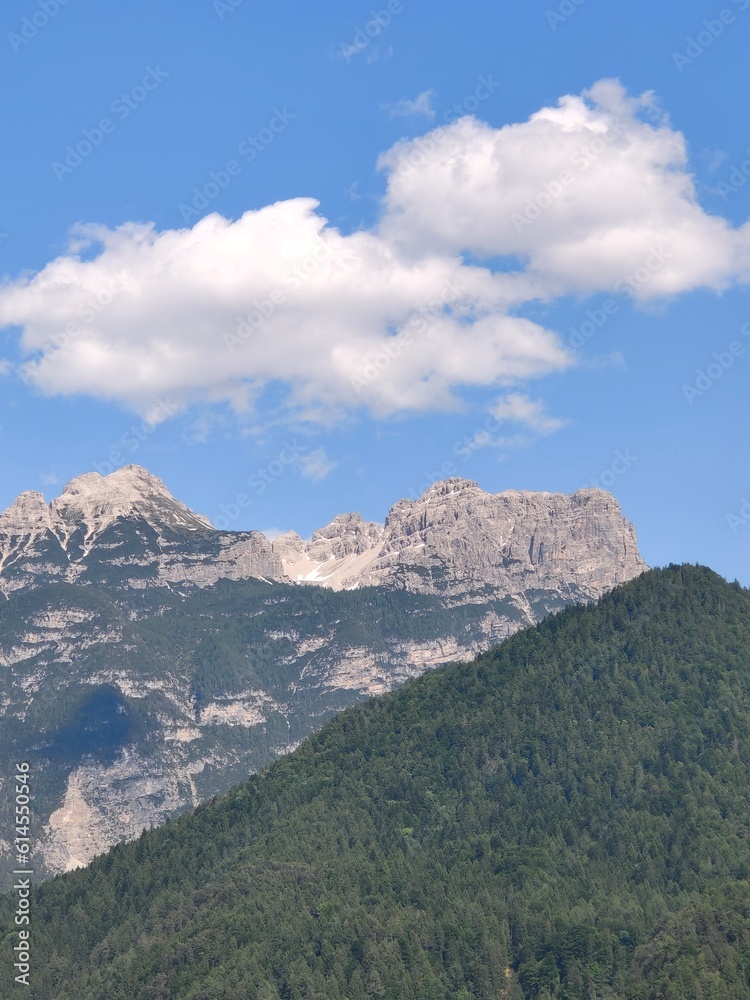 mountains and clouds