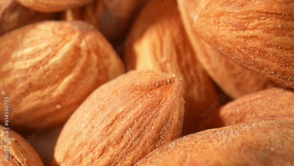 Highlighting the overall shape and size of the almond kernels. They are