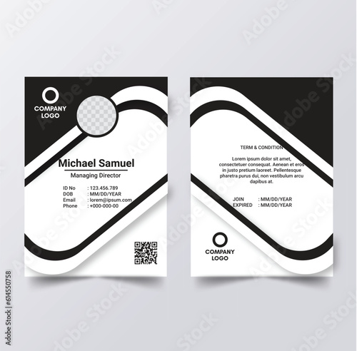 id cards template with photo