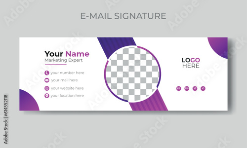 Company cover page email footer email signature template.