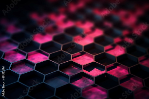 Abstract background formed from pink hexagons , Glass Violet Pattern, Geometric Crystals, Abstract wallpaper 