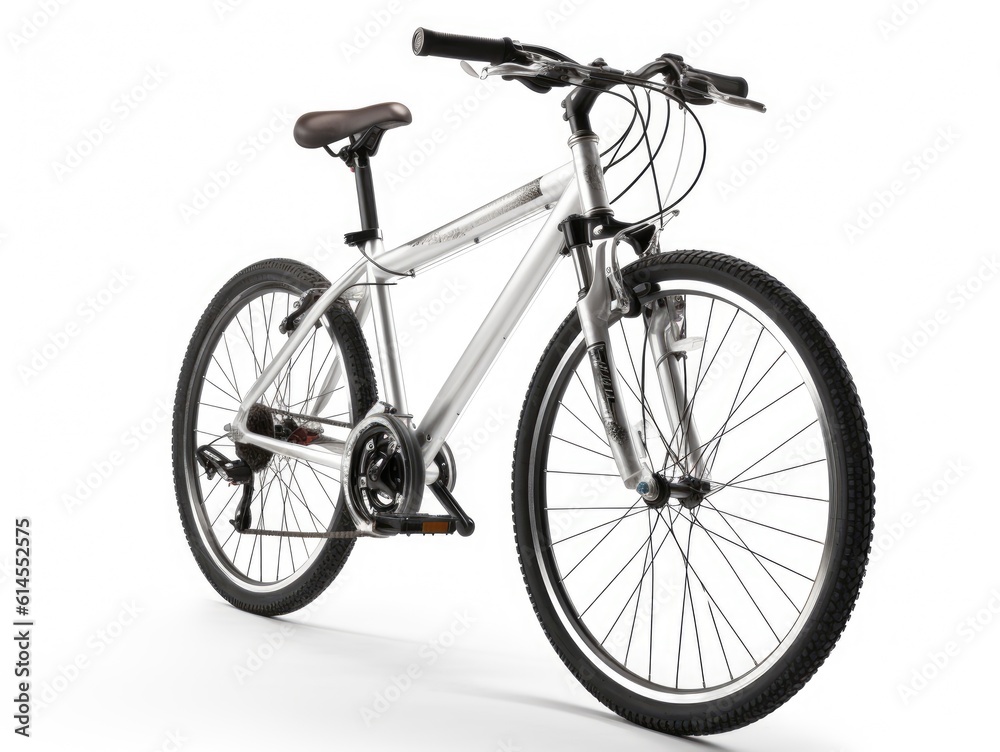Bicycle on white background, graphic resource, AI
