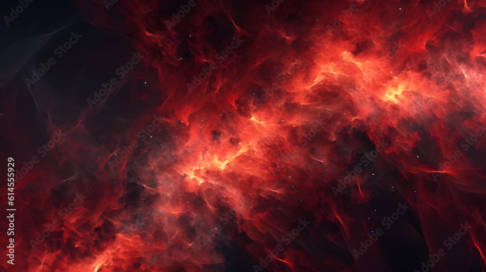 Fototapeta premium Red Particle Flow, Generative AI