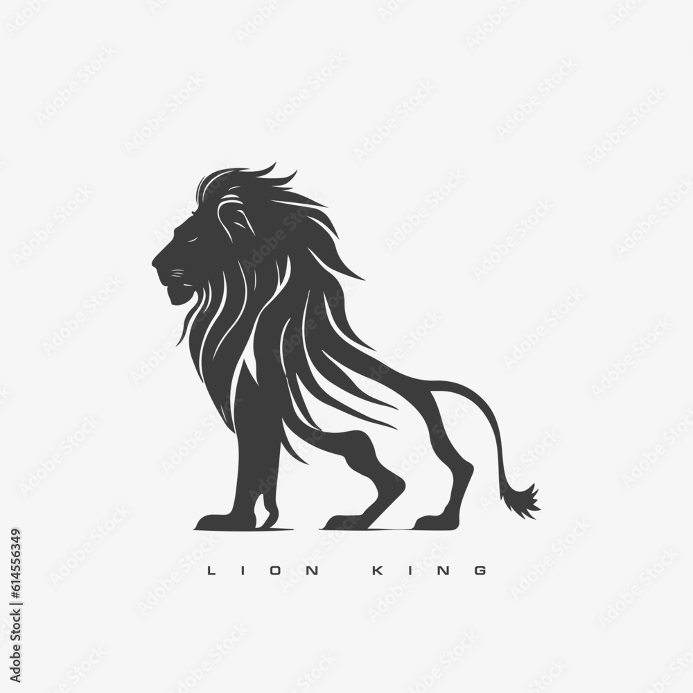 Lion King vector logo template. Wild animal lion. Lion King vector logo template. Wild animal lion.