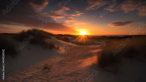 Sunset at the dune beach