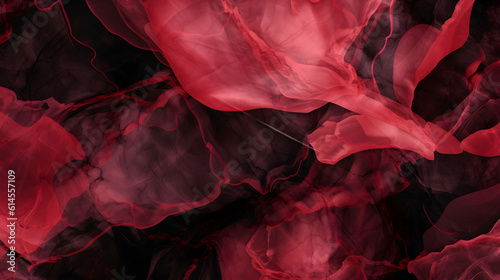 The interplay of vibrant reds against the contrasting tones, Generative AI