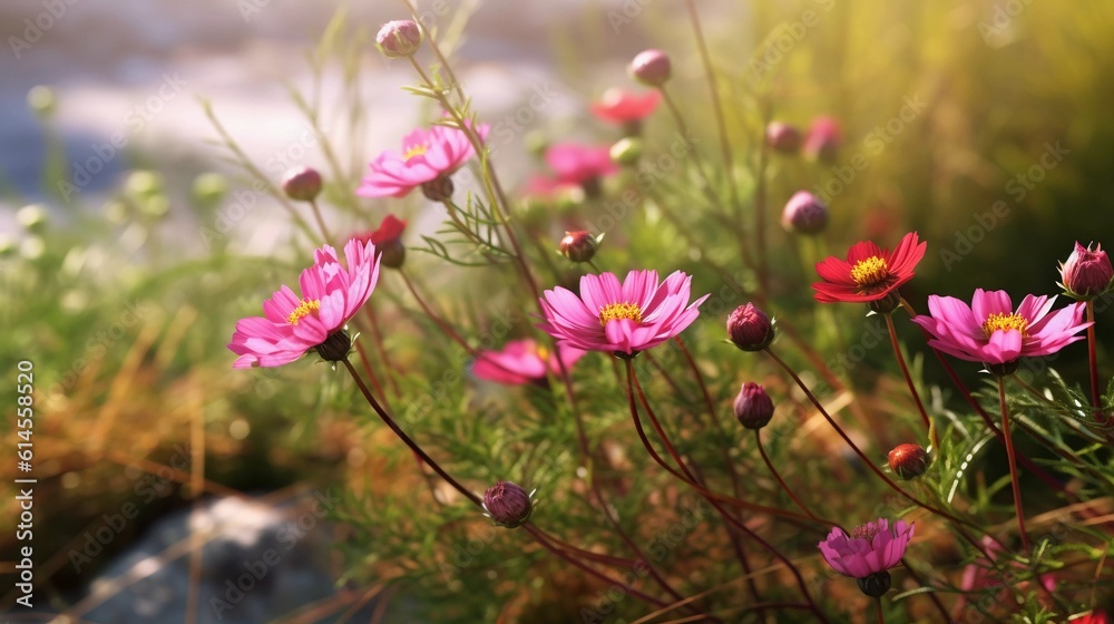Colorful meadow and wildflowers Colorful meadow and wildflowers