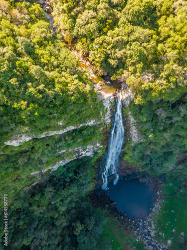 Pedra Branca waterfall with forest around