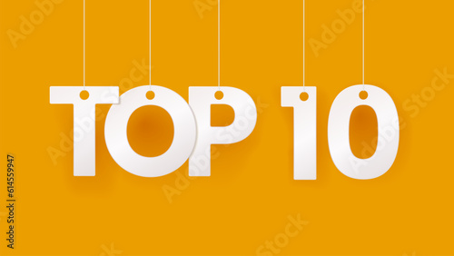 Hanging on rope or thread letter. Rating chart.