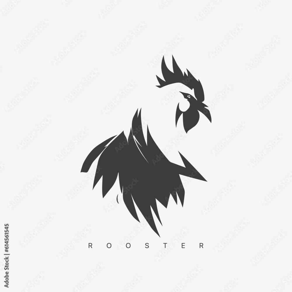 Obraz premium Vector modern Rooster logo template.