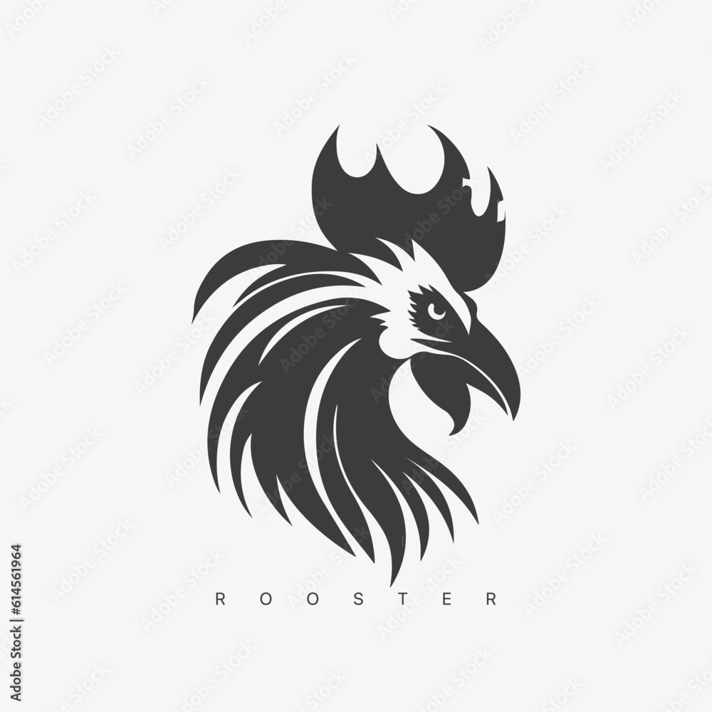 Fototapeta premium Vector modern Rooster logo template.