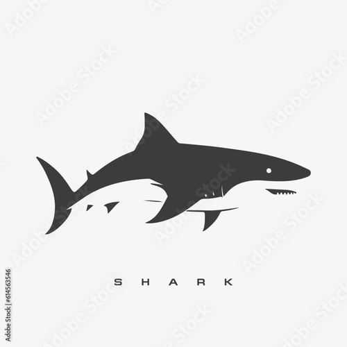 Modern vector shark logo template.