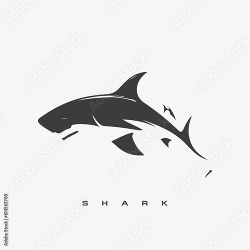 Modern vector shark logo template.