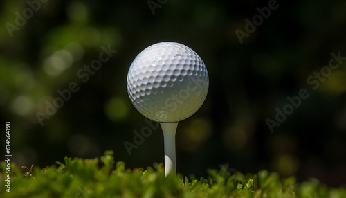 golf ball on tee, Generative AI