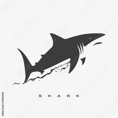 Modern vector shark logo template.