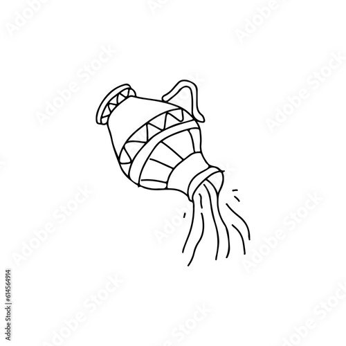 vector illustration of a vase with water