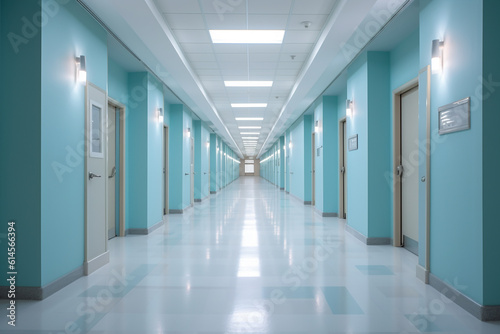 Hospital hallway  empty hospital corridor