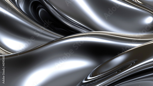 Shiny Silver Chrome texture,  Reflective silver background © HY