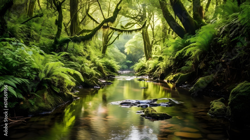 a river with trees around it