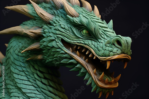 Chinese New Year Dragon isolated on background. Happy New Year 2024. Dragon Decoration on background.