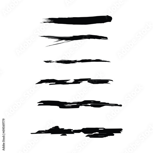 Set of hand drawn underlines on a white background EPS Vector