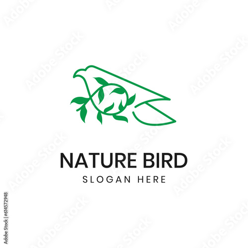 nature bird creative logo design