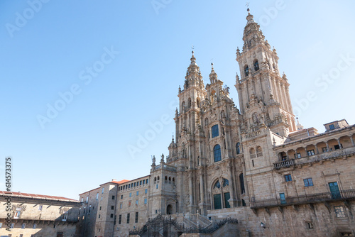 Santiago de Compostela Cathedral facade view