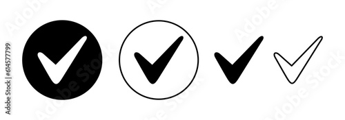 Check mark icon vector for web and mobile app. Tick mark sign and symbol