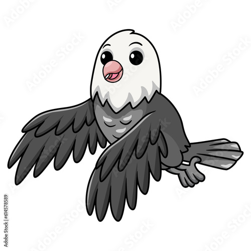 Cute roseicollis opaline malva love bird cartoon flying