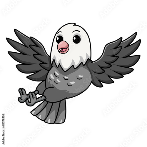 Cute roseicollis opaline malva love bird cartoon flying